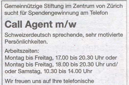 Call Agent Schweizerdeutsch sprechend