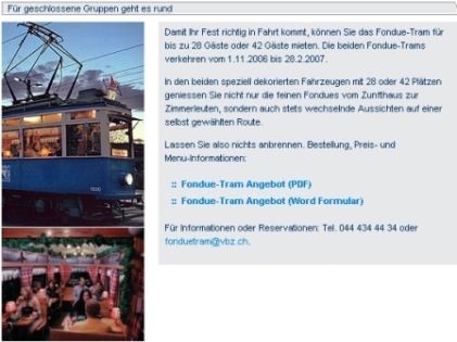 Fondue Tram