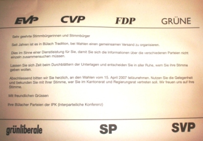 IPK Umschlag zur Wahl