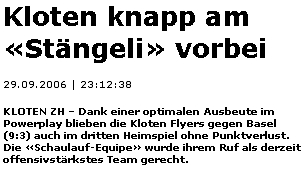 Stängeli für Kloten